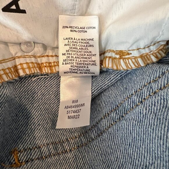 Women's Abound worn/wear ripped blue jeans, Size 28 - Picture 7 of 8